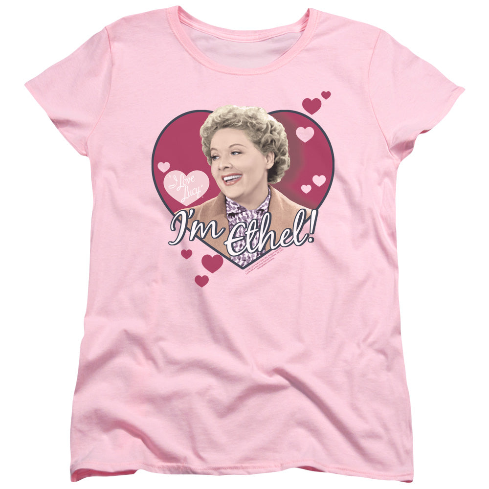 I Love Lucy Im Ethel Womens T Shirt Pink
