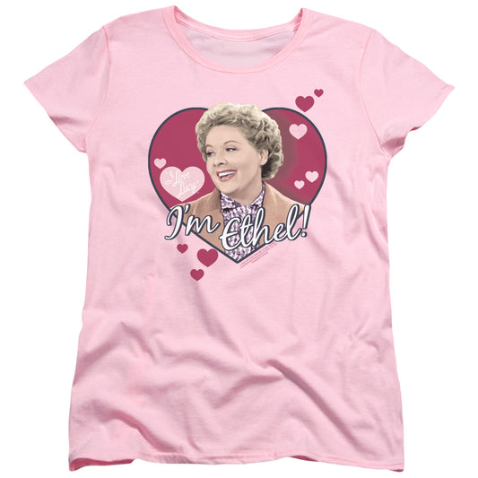 I Love Lucy Im Ethel Womens T Shirt Pink