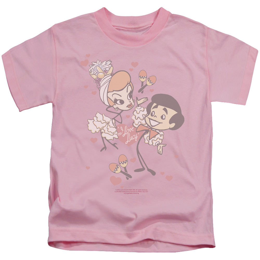 I Love Lucy Rumba Dance Juvenile Kids Youth T Shirt Pink