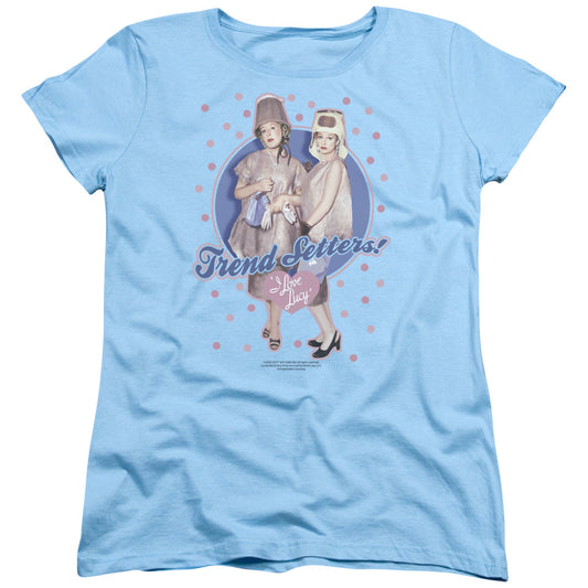 I Love Lucy Trend Setters Womens T Shirt Light Blue