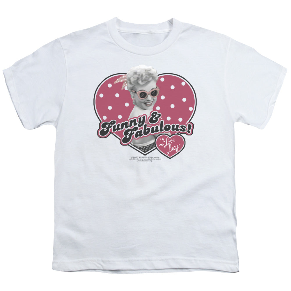 I Love Lucy Funny & Fabulous Kids Youth T Shirt White