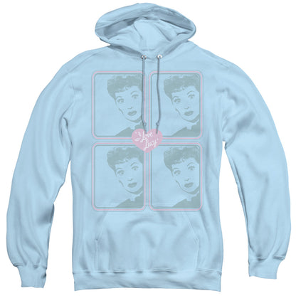 I Love Lucy Lucy Squared Mens Hoodie Light Blue