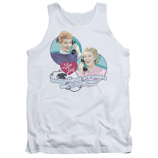 I Love Lucy Always Connected Mens Tank Top Shirt White