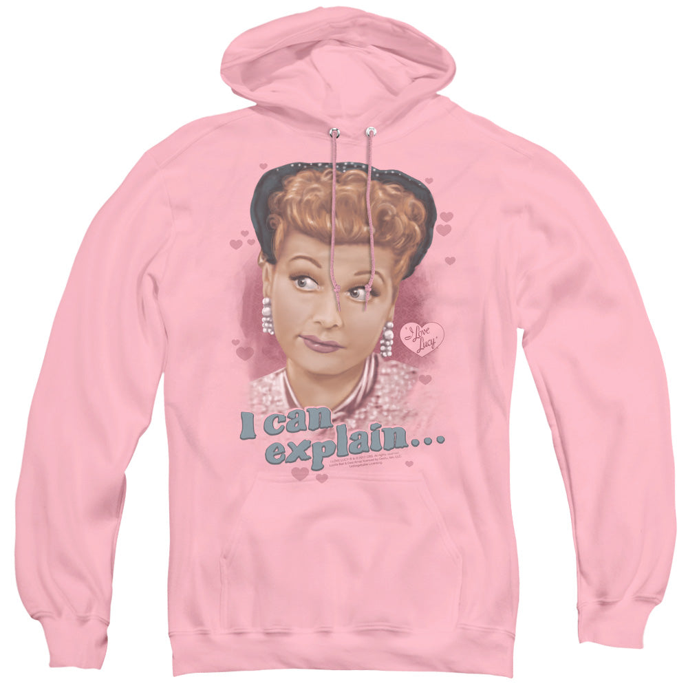 I Love Lucy I Can Explain Mens Hoodie Pink