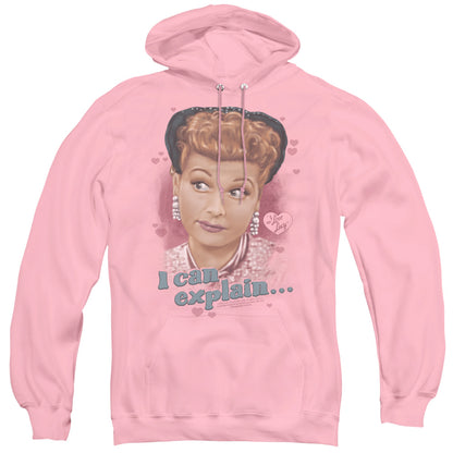I Love Lucy I Can Explain Mens Hoodie Pink