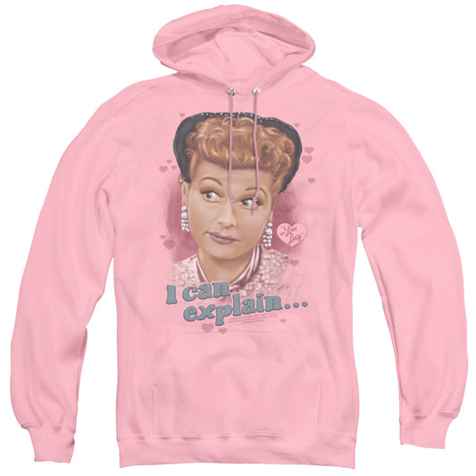 I Love Lucy I Can Explain Mens Hoodie Pink