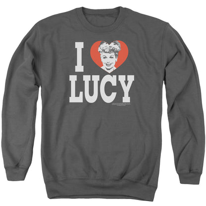 I Love Lucy I Love Lucy Mens Crewneck Sweatshirt Charcoal