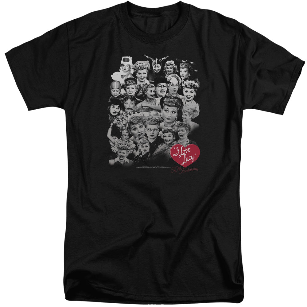 I Love Lucy 60 Years of Fun Mens Tall T Shirt Black