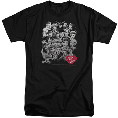 I Love Lucy 60 Years of Fun Mens Tall T Shirt Black