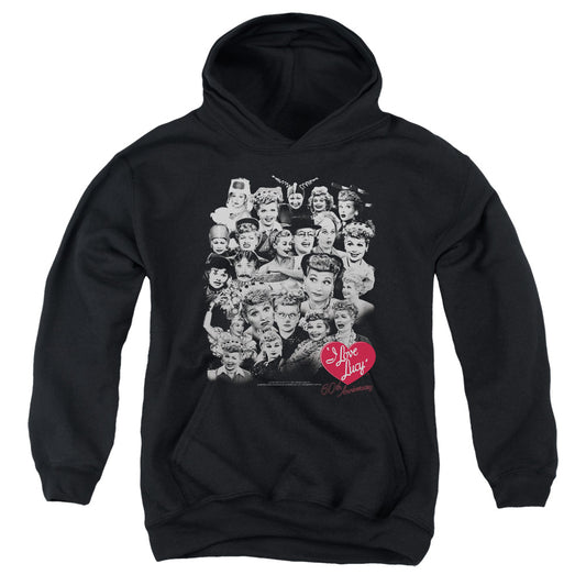 I Love Lucy 60 Years of Fun Kids Youth Hoodie Black