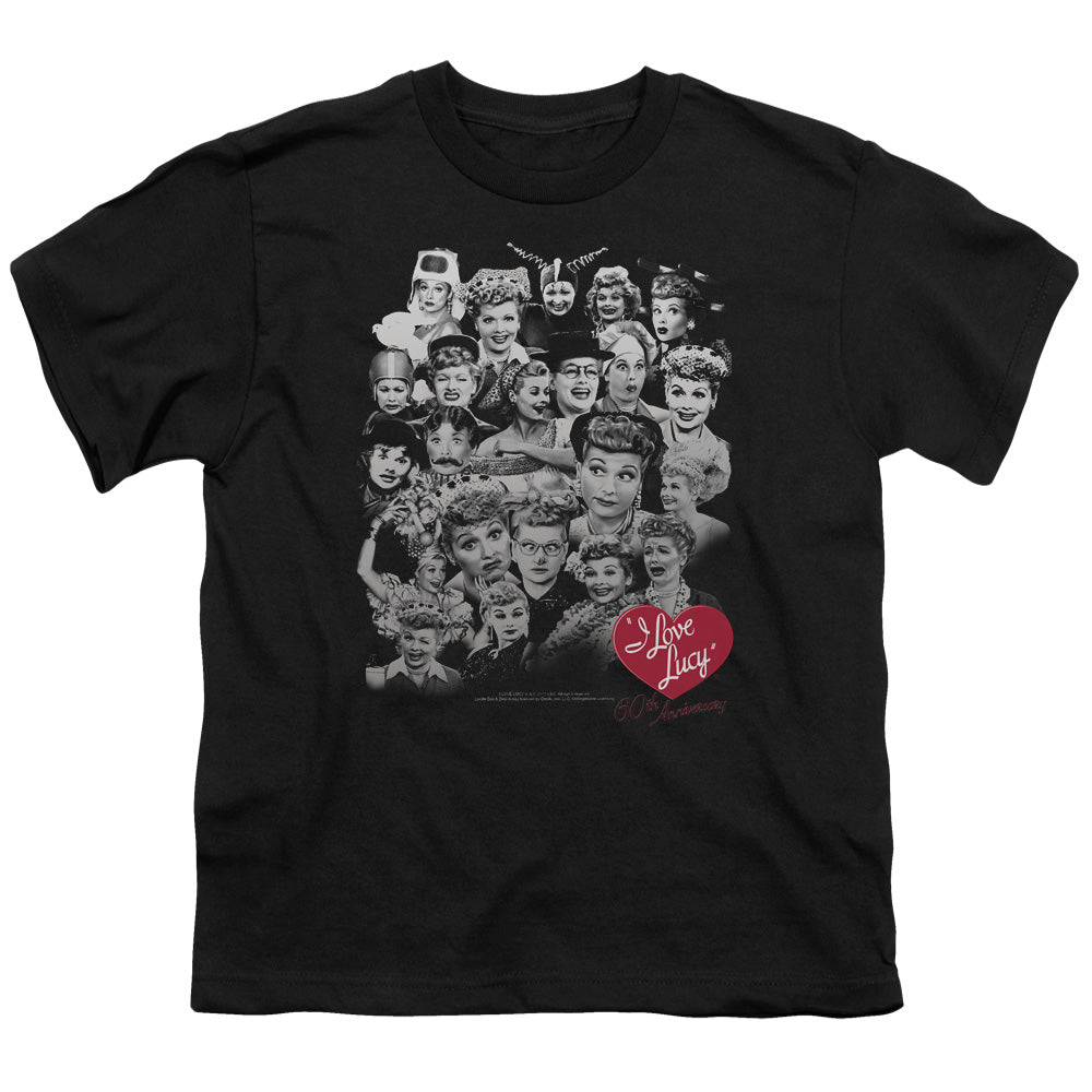 I Love Lucy 60 Years of Fun Kids Youth T Shirt Black