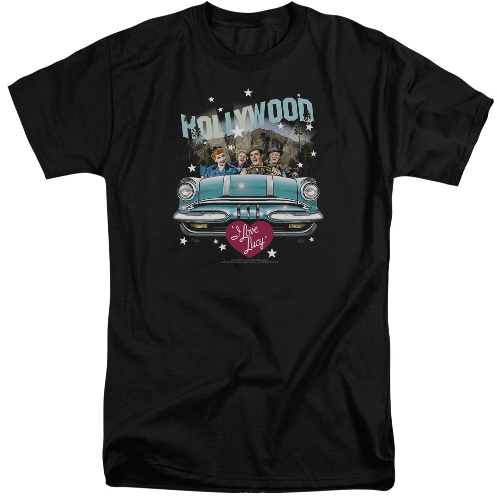 I Love Lucy Hollywood Road Trip Mens Tall T Shirt Black
