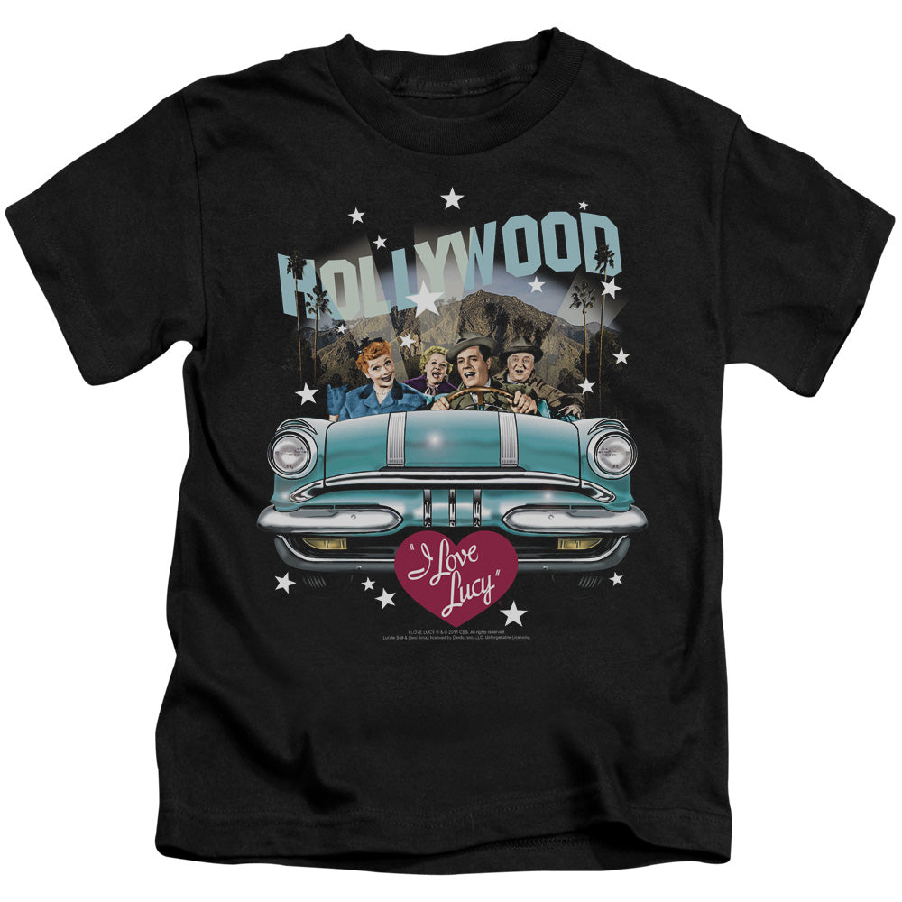 I Love Lucy Hollywood Road Trip Juvenile Kids Youth T Shirt Black