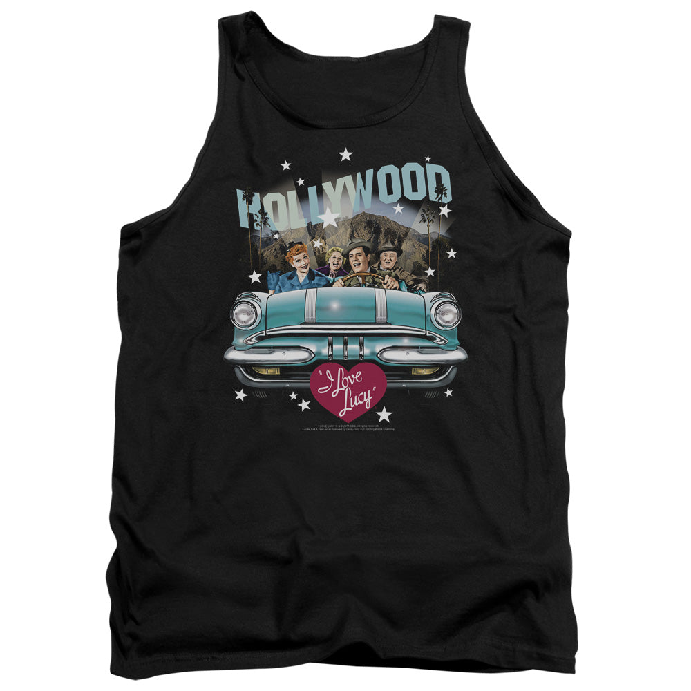 I Love Lucy Hollywood Road Trip Mens Tank Top Shirt Black