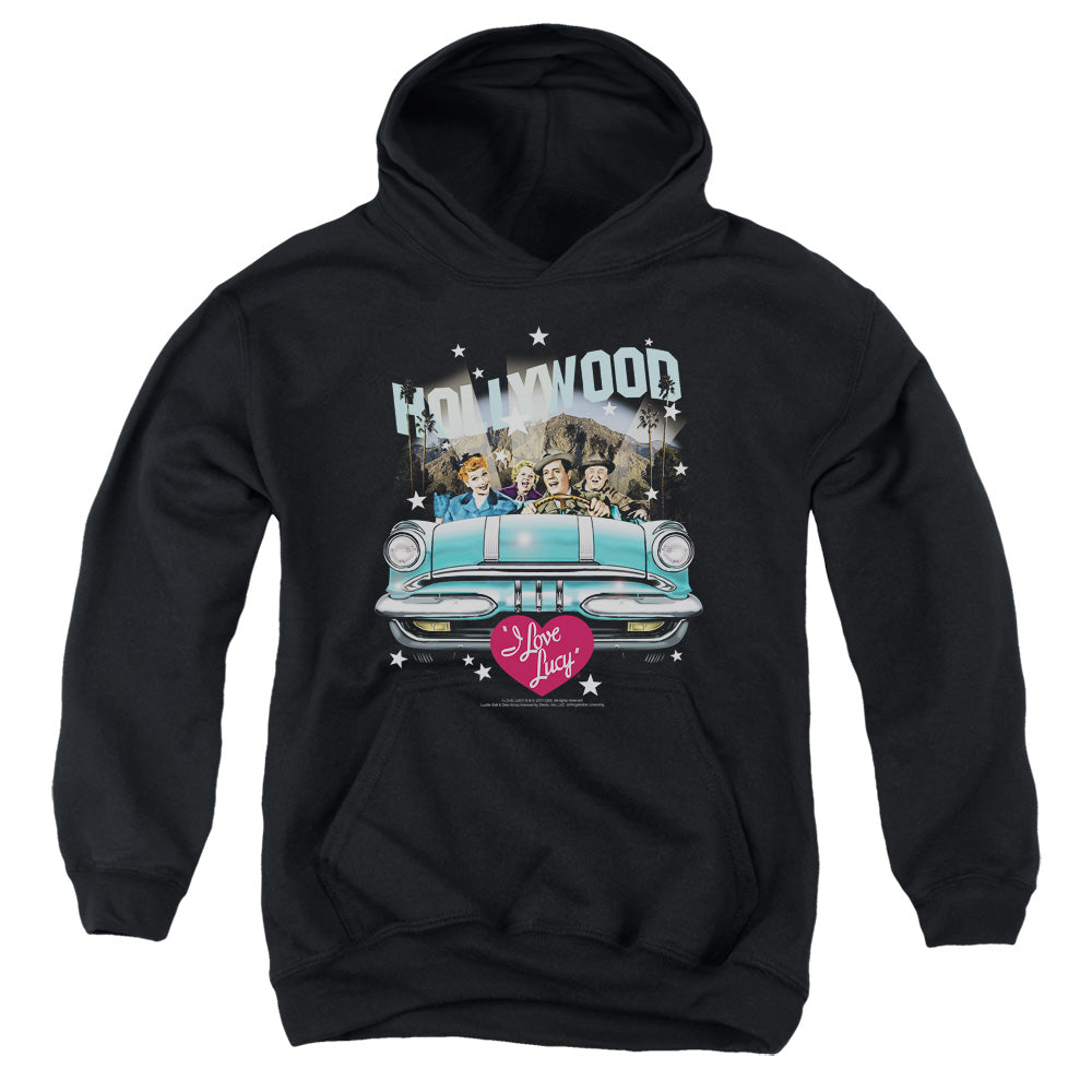 I Love Lucy Hollywood Road Trip Kids Youth Hoodie Black
