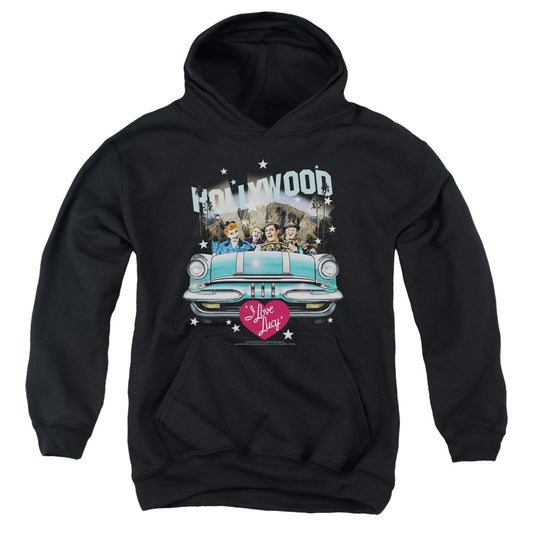 I Love Lucy Hollywood Road Trip Kids Youth Hoodie Black