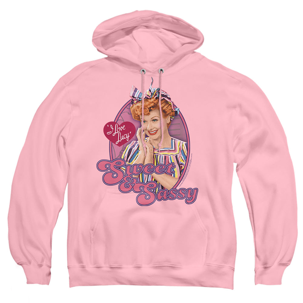 I Love Lucy Sweet And Sassy Mens Hoodie Pink Officially Licensed