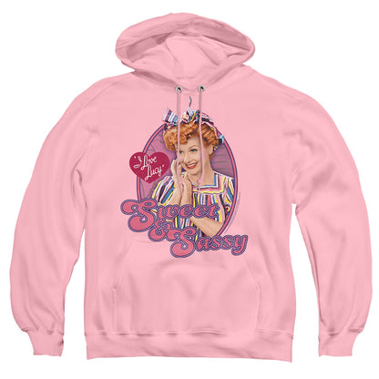 I Love Lucy Sweet And Sassy Mens Hoodie Pink Officially Licensed