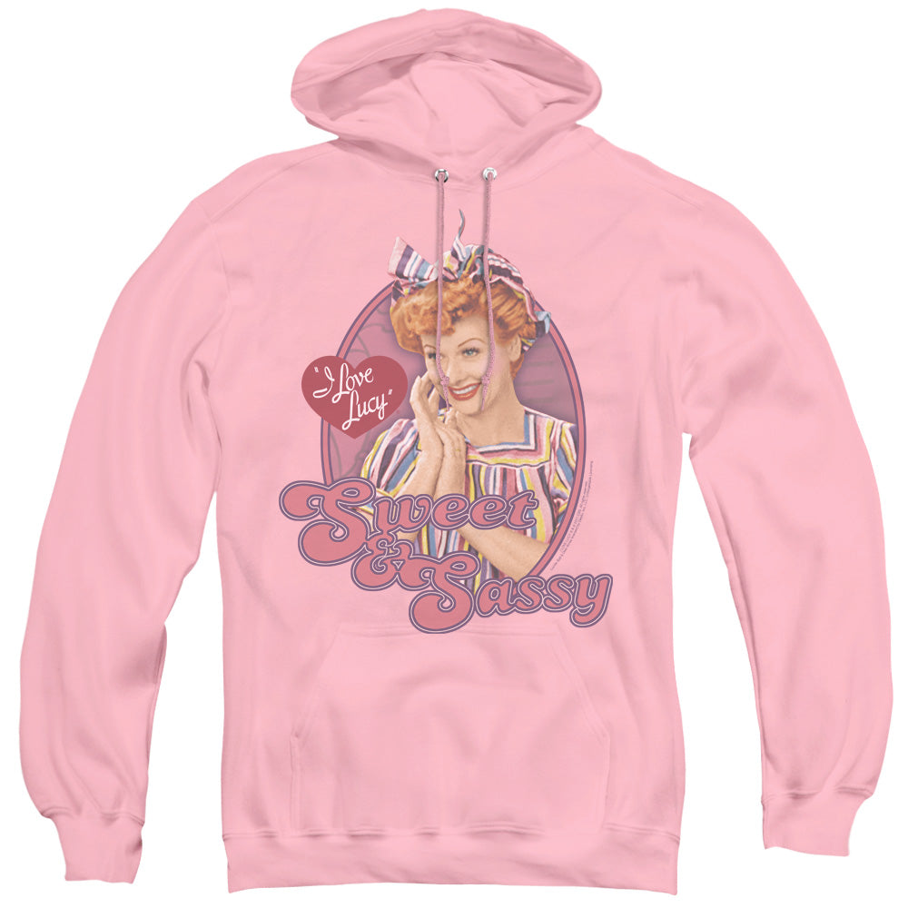 I Love Lucy Sweet and Sassy Mens Hoodie Pink