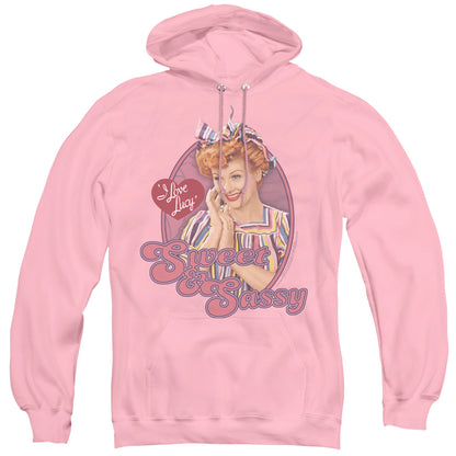 I Love Lucy Sweet and Sassy Mens Hoodie Pink