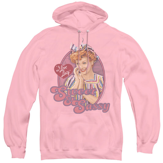 I Love Lucy Sweet and Sassy Mens Hoodie Pink