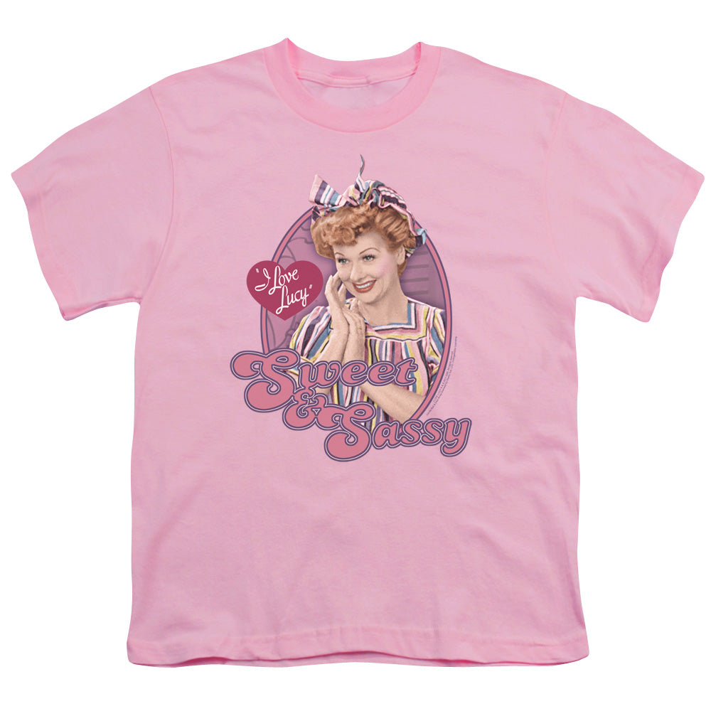I Love Lucy Sweet & Sassy Kids Youth T Shirt Pink
