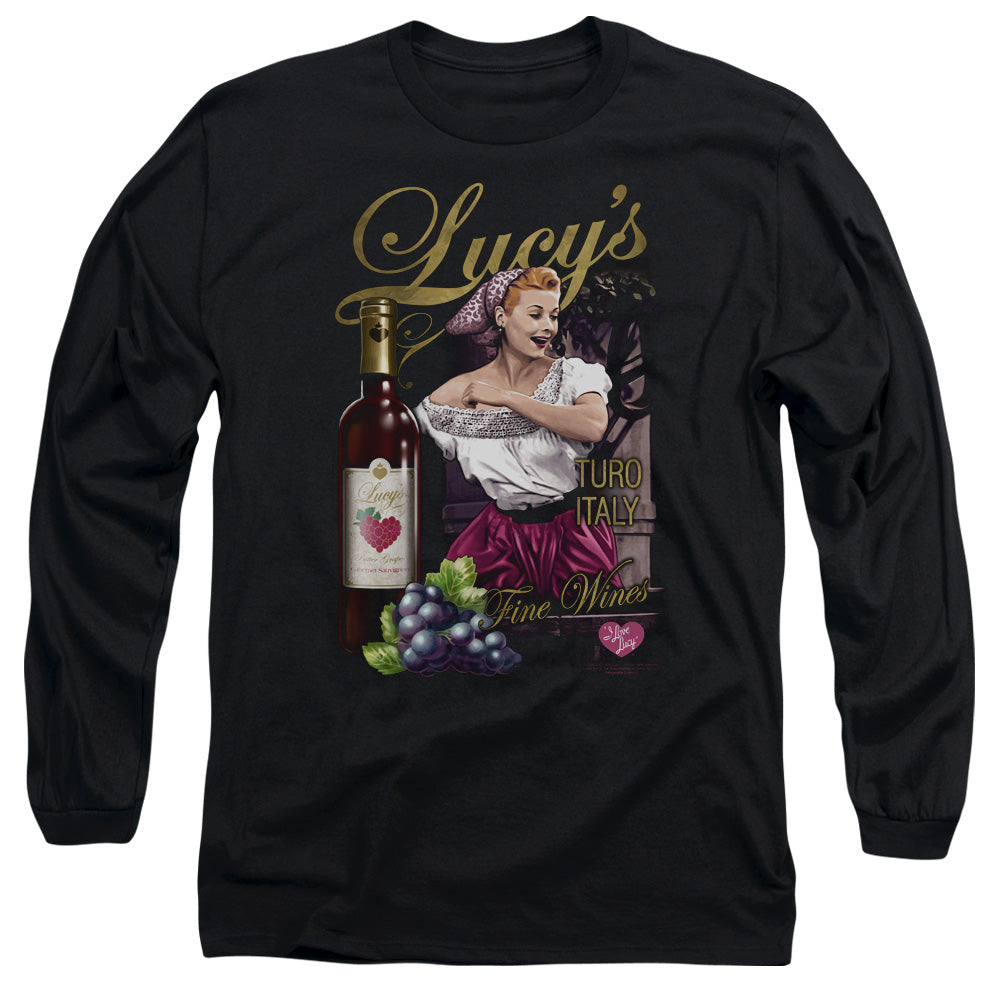 I Love Lucy Bitter Grapes Mens Long Sleeve Shirt Black