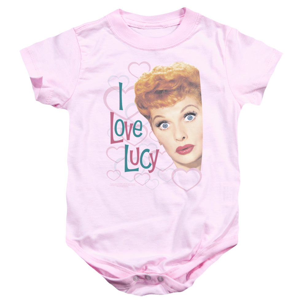 I Love Lucy Hollywood Open Hearts Infant Baby Snapsuit Pink