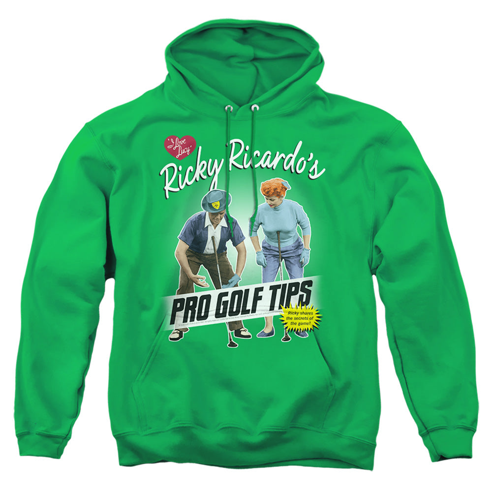 I Love Lucy Pro Golf Tips Mens Hoodie Kelly Green Officially Licensed