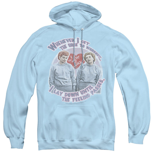I Love Lucy Lucys Workout Mens Hoodie Light Blue