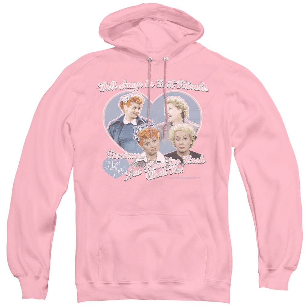 I Love Lucy Always Best Friends Mens Hoodie Pink