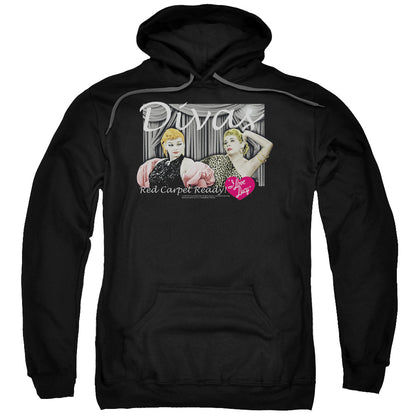 I Love Lucy Divas Mens Hoodie Black