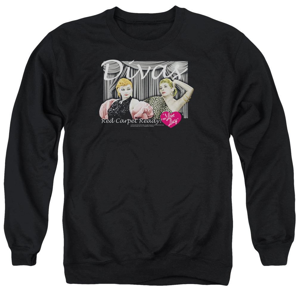 I Love Lucy Divas Mens Crewneck Sweatshirt Black