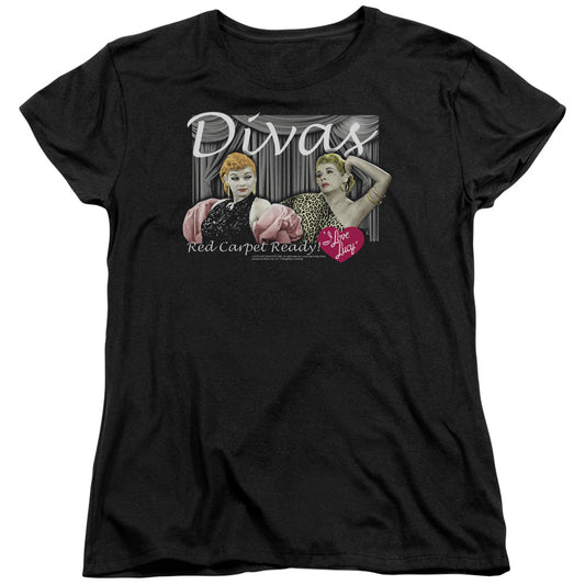 I Love Lucy Divas Womens T Shirt Black