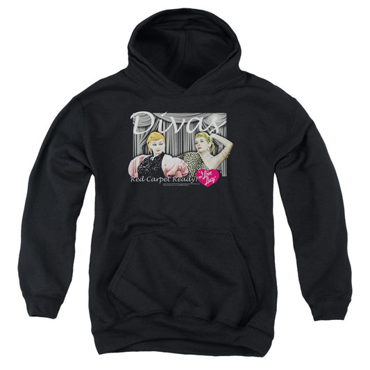 I Love Lucy Divas Kids Youth Hoodie Black