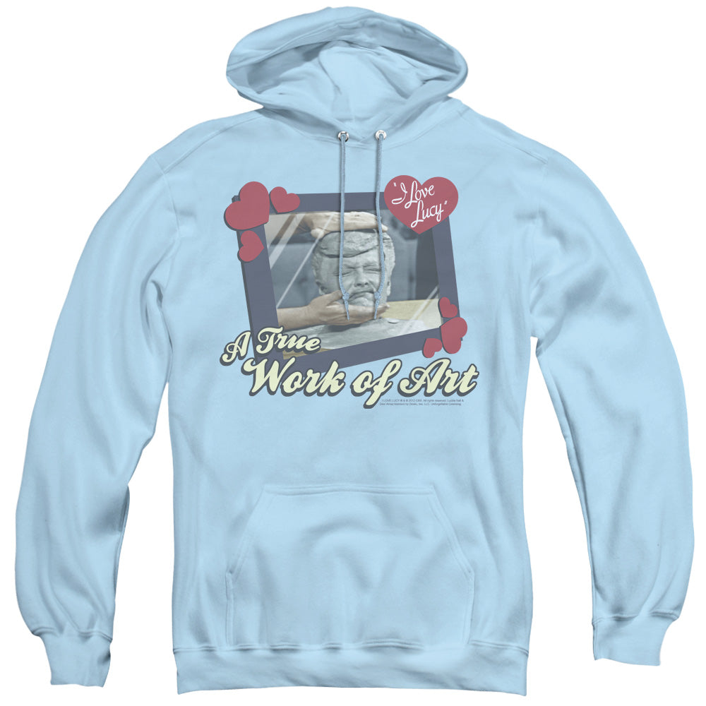 I Love Lucy Work of Art Mens Hoodie Light Blue
