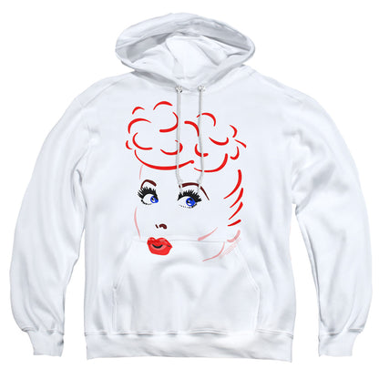 I Love Lucy Lines Face Mens Hoodie White Officially Licensed