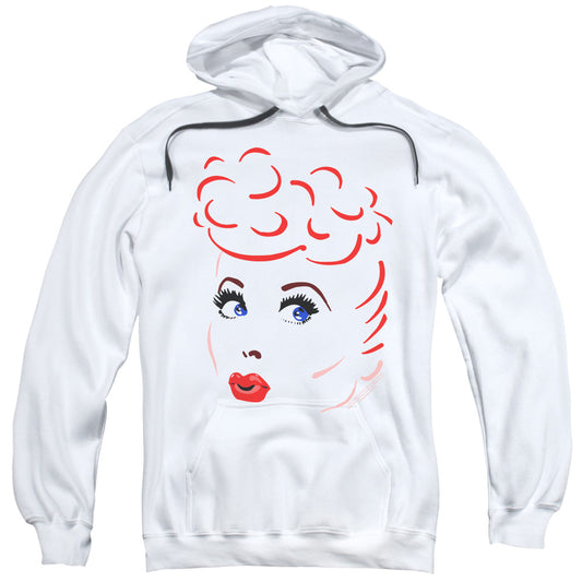 I Love Lucy Lines Face Mens Hoodie White