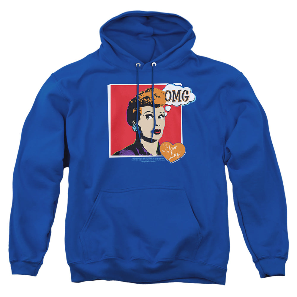 I Love Lucy I Love Worhol Omg Mens Hoodie Royal Blue Officially Licensed
