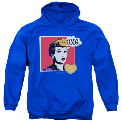 I Love Lucy I Love Worhol Omg Mens Hoodie Royal Blue