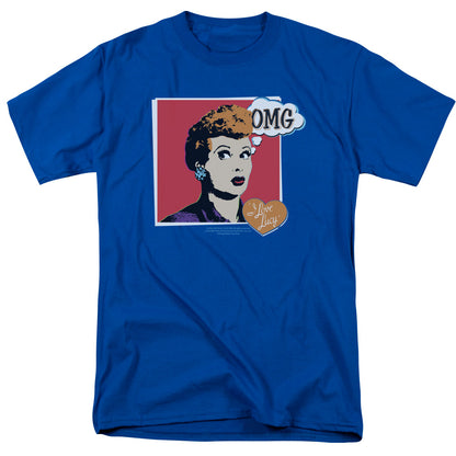 I Love Lucy I Love Worhol Omg Mens T Shirt Royal Blue Officially Licensed