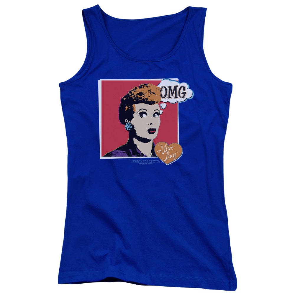 I Love Lucy I Love Worhol Omg Womens Tank Top Shirt Royal Blue