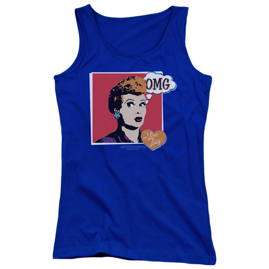 I Love Lucy I Love Worhol Omg Womens Tank Top Shirt Royal Blue