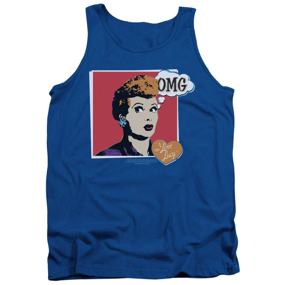 I Love Lucy I Love Worhol Omg Mens Tank Top Shirt Royal Blue