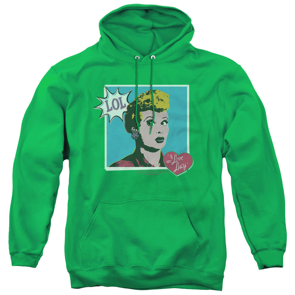 I Love Lucy I Love Worhol Lol Mens Hoodie Kelly Green