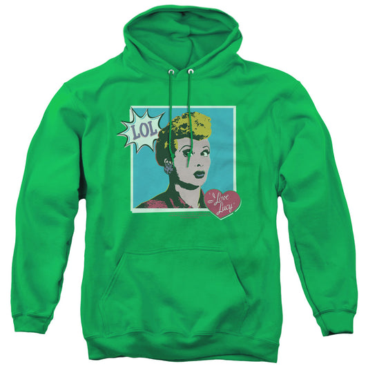 I Love Lucy I Love Worhol Lol Mens Hoodie Kelly Green