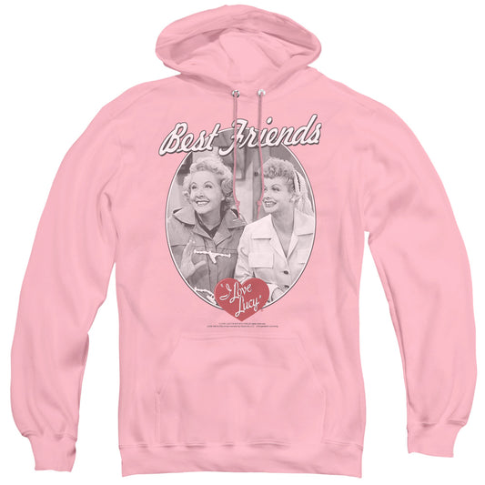 I Love Lucy Best Friends Mens Hoodie Pink
