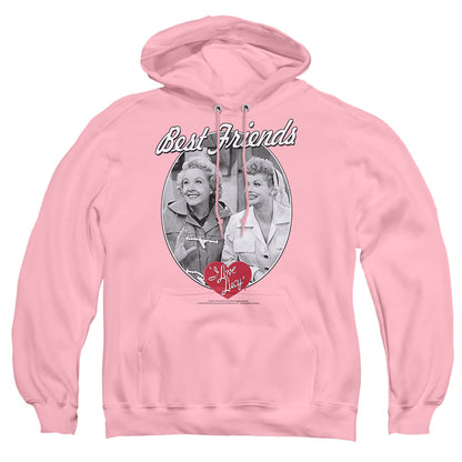 I Love Lucy Best Friends Mens Hoodie Pink Officially Licensed
