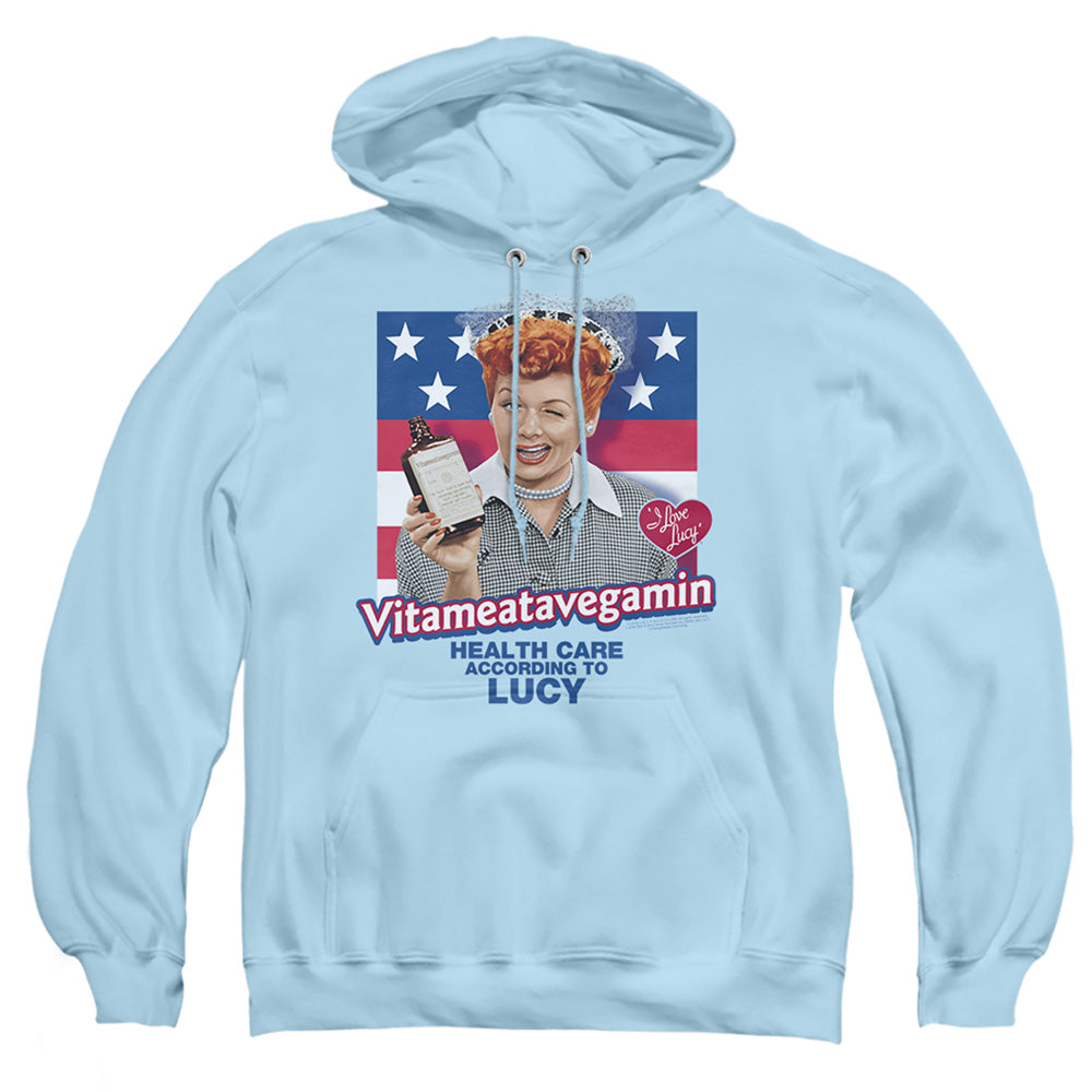 I Love Lucy Health Care Mens Hoodie Light Blue Officially Licensed