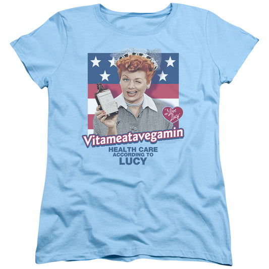 I Love Lucy Health Care Womens T Shirt Light Blue